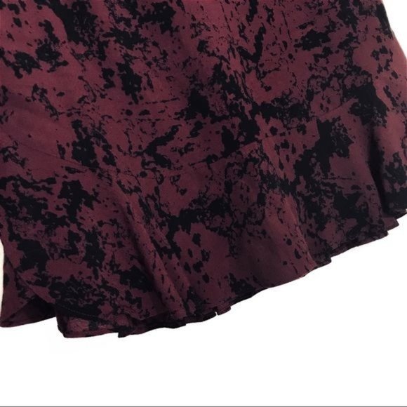 BANANA REPUBLIC Ruffle Flounce Hem Marble Printed Mini Skirt Size 2 - Picture 6 of 9